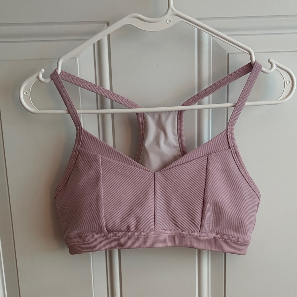 Zella Ribbed Light Mauve Bralette